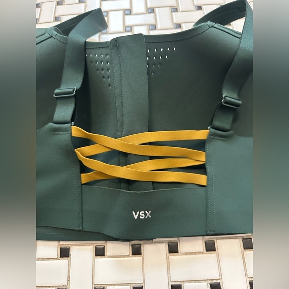 Women's Dark Green Zip-Front Bra - Picture 3 of 7